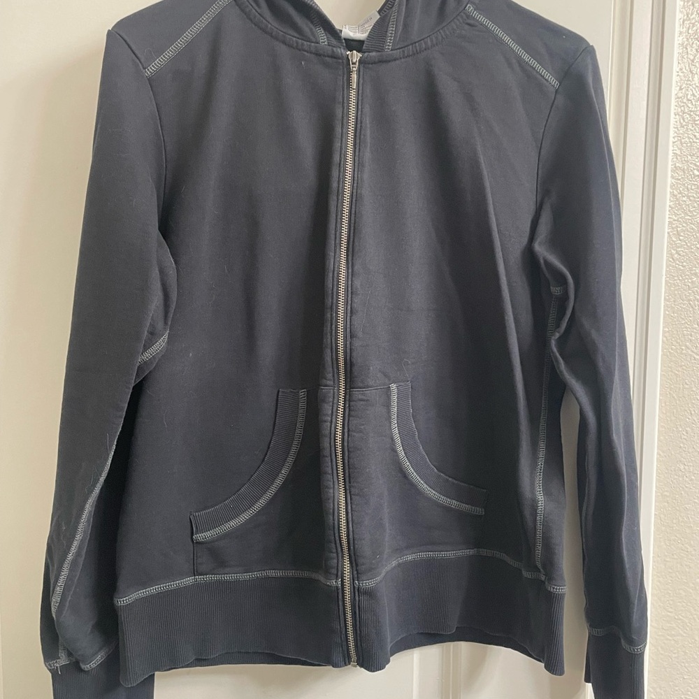 Women's Black Zip-Up Hoodie